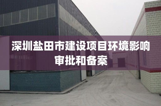 深圳盐田市建设项目环境影响审批和备案